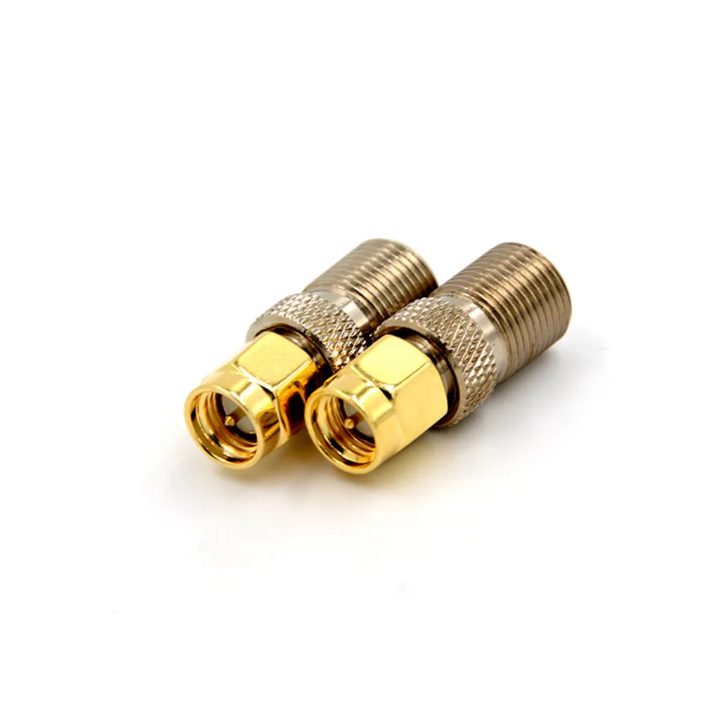 2pcs Or 4pcs F Type Female Jack To SMA Male Plug Straight RF Coaxial Adapter Connector Convertor Gold Tone | Обустройство дома