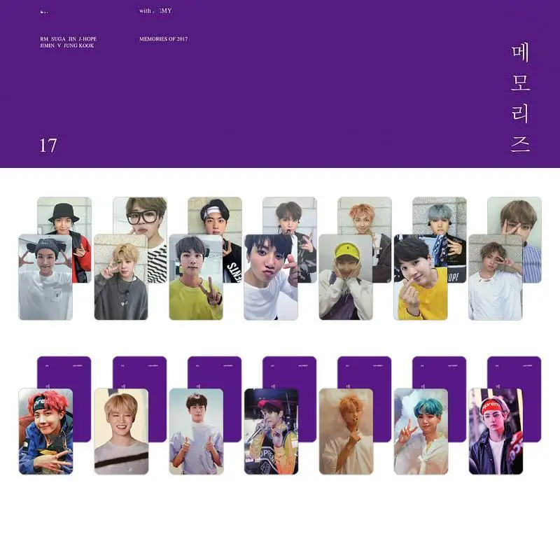 

KPOP Bangtan Boys Memoir 2017 Photo Card High Quality Photo Card LOMO Postcard Cosplay gift JIMIN SUGA JK V JIN Fan Collection