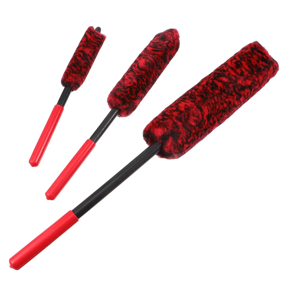

3pcs Automobile Wheel Brushes Hub Brushes Rim Cleaning Brushes (Assorted Color)