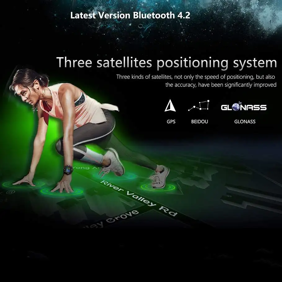 OLOEY Новинка IP68 Водонепроницаемый gps Смарт часы F18 цветной экран большой аккумулятор слуховой ритм монитор мужские спортивные умные часы