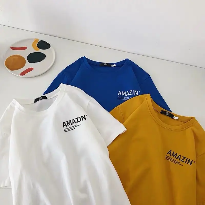 Повседневное хлопковая футболка|Футболки| |