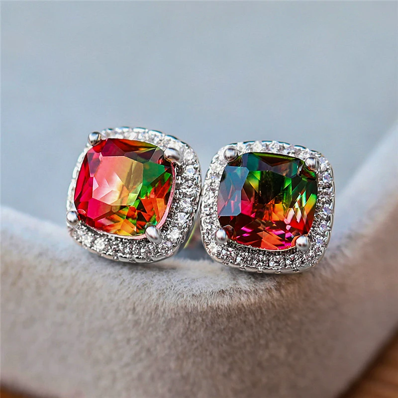 Элегантные женские серьги в виде радуги подвески винтажные свадебные простые