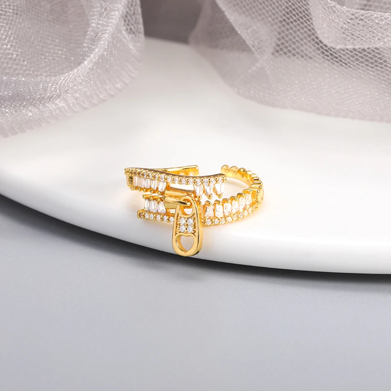 Минималистские циркониевые кольца белое и розовое кольцо с кристаллом циркония