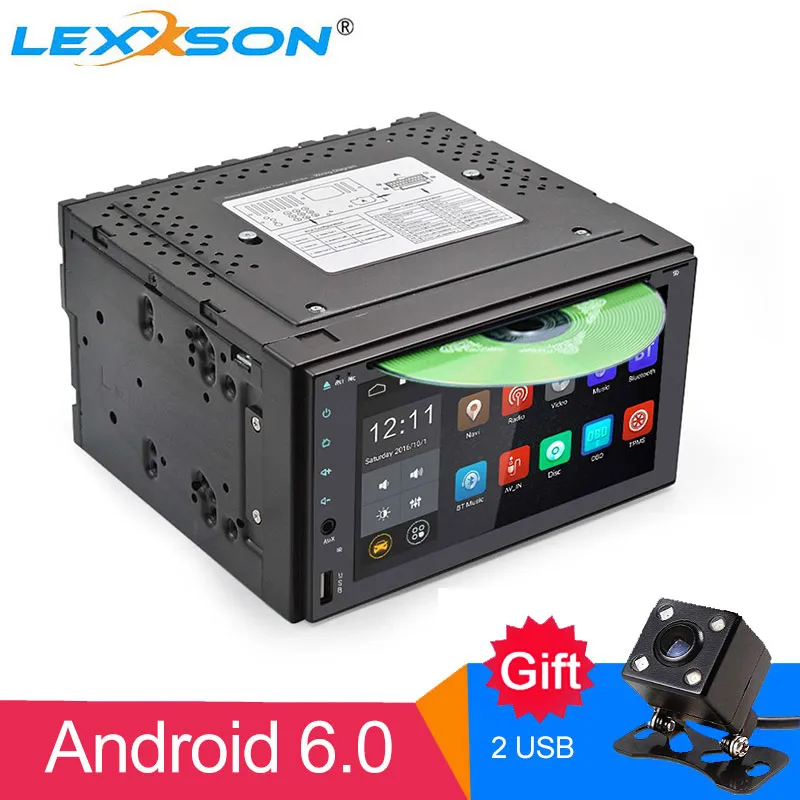 Универсальная магнитола 6 2 дюйма 2DIN с GPS BT 1080P MirrorLink RDS для планшетов Toyota Volkswagen