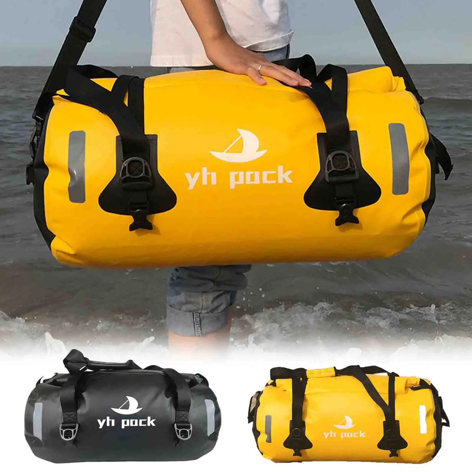 

Waterproof Dry Bag - 40L 60L 80L Roll Top Dry Compression Bag Suitable For Kayaking Beach Fafting Boating Hiking Camping