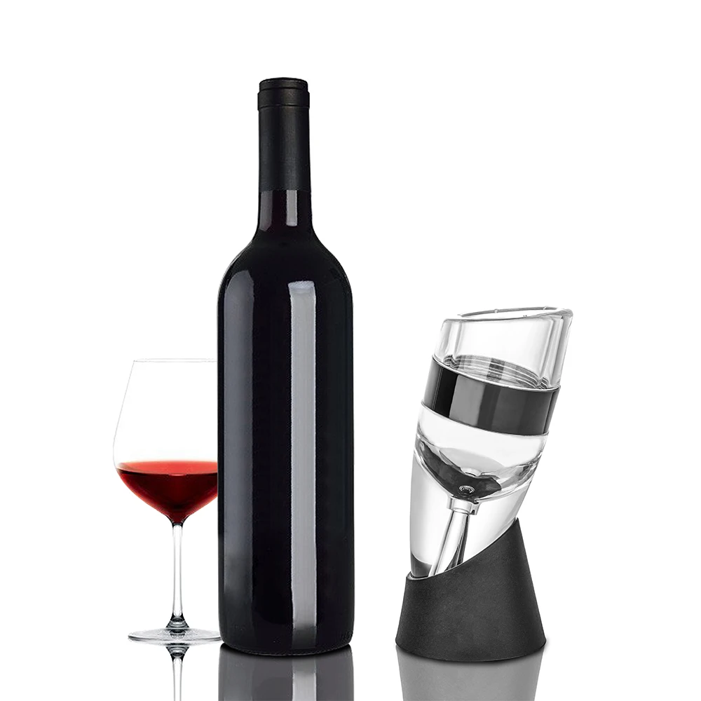 

Crystal Red Wine Sobering Aerator Magic Decanter Essential Wine Quick Pourer Wine Hopper Filter Set Decanting Dispenser Tools