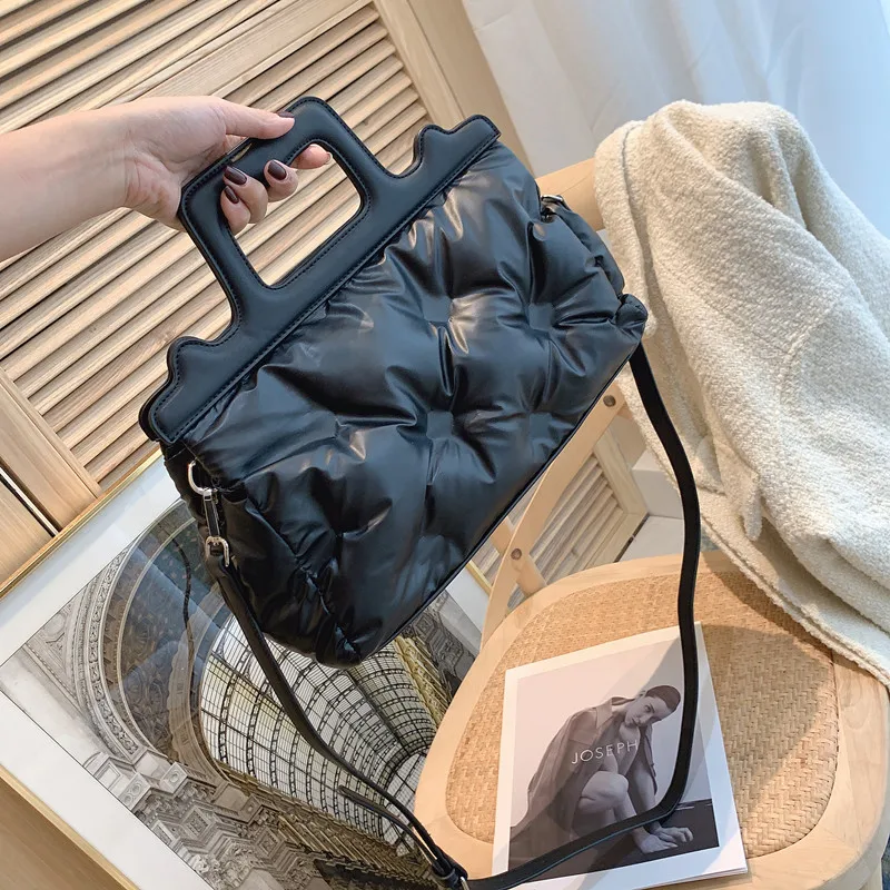 

2021 Space Padded Designer Ladies Handbags Feather Cotton Down Women's Shoulder Bag Crossbody Winter Bags Fashion Womenn's Bag