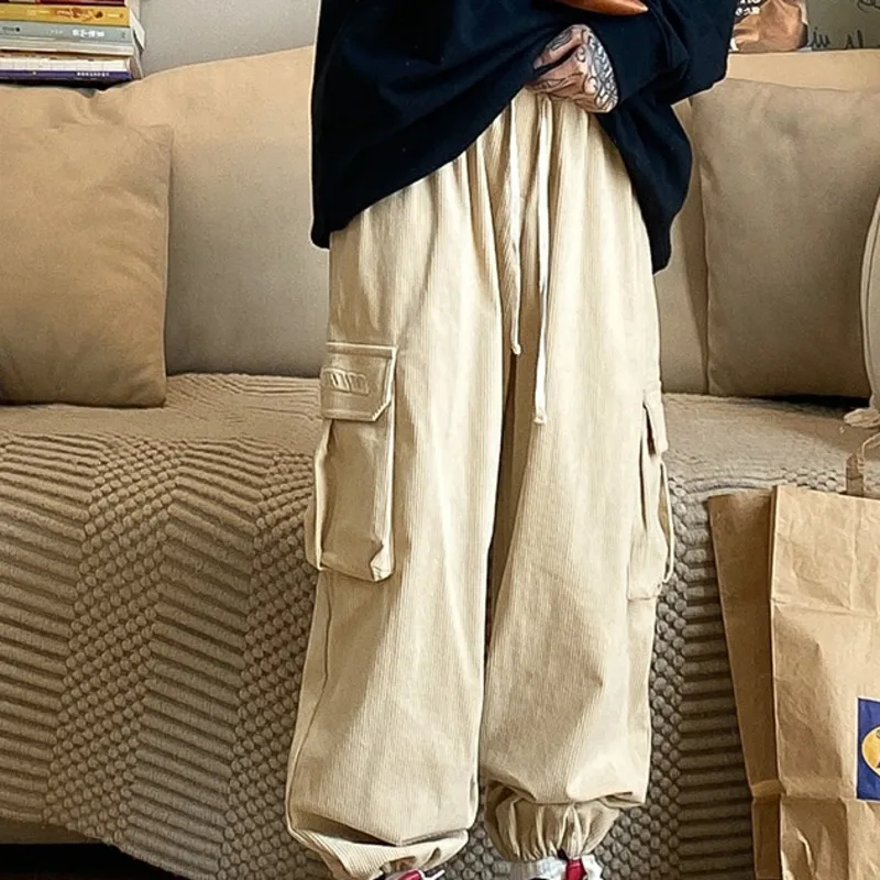 Брюки Женские Фланелевые повседневные светильник легкие прямые свободные