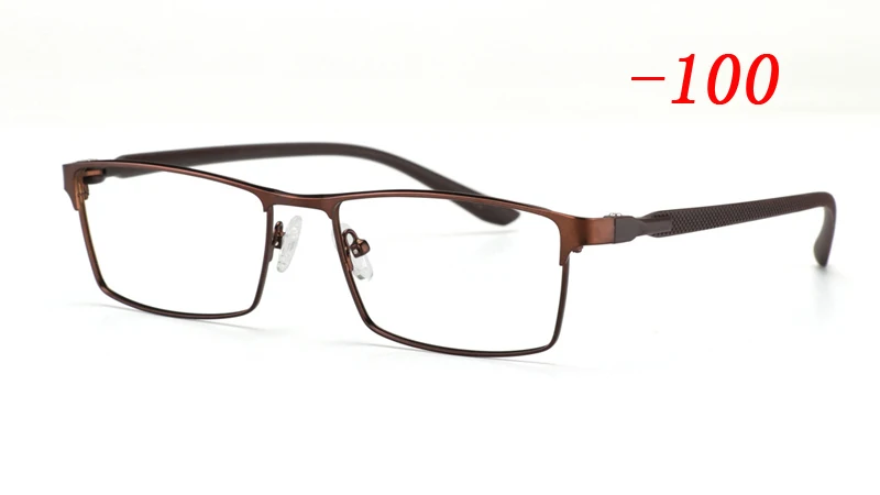 Sun Photochromic Myopia eyewear TR90 Alloy Frame Finished myopia glasses frame comfortable slip-resistant eyeglasses frame Men - Цвет оправы: Темно-фиолетовый