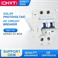 ichyti nbl7 63 2p dc 1000v 600v din rail solar energy mini circuit breaker photovoltaic 63a mcb for pv system