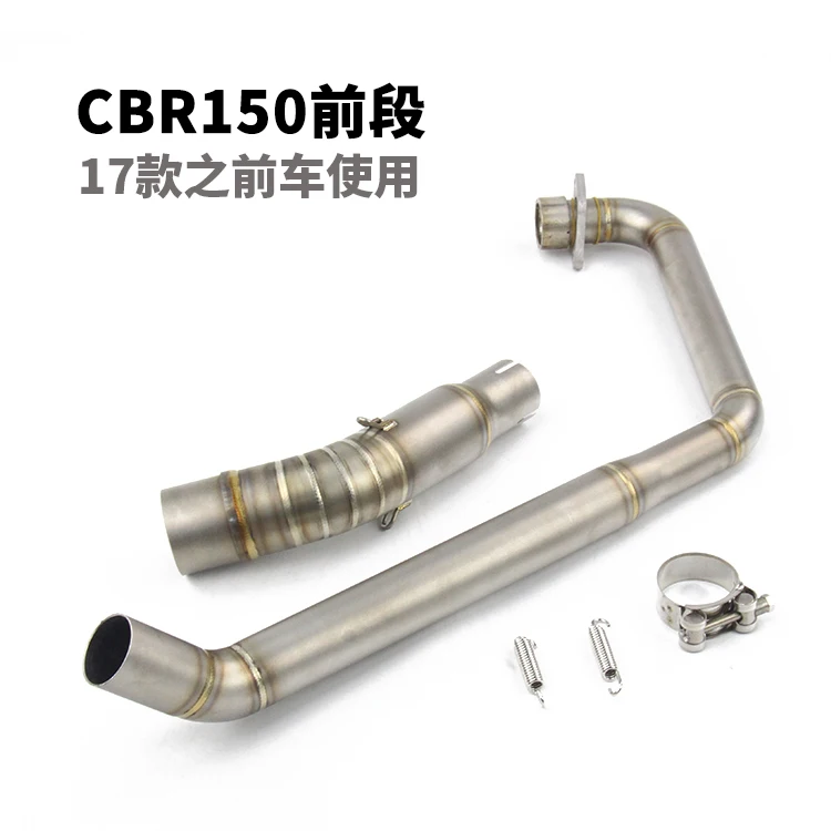 

Motorcycle Full System Exhaust Escape Muffler Contact Link Middle Pipe Connector slip-on Full System for Honda CBR150 CB150R