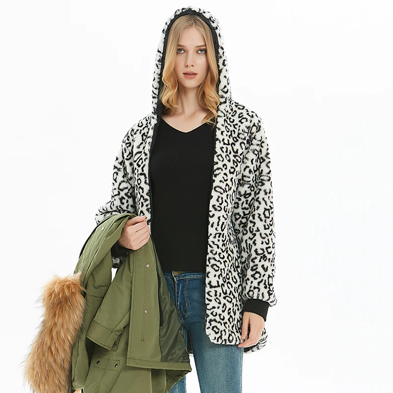 ZADORIN/новая зимняя куртка с капюшоном из искусственного меха армейского зеленого