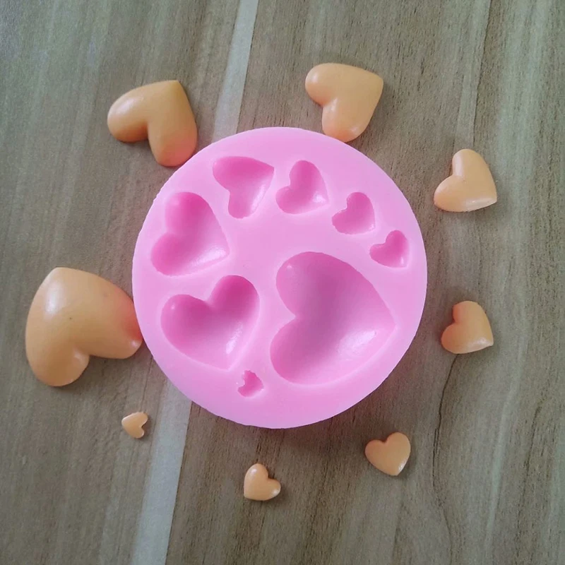 

3D Love Heart Dessert Cake Silicone Mold Mousse Home Kitchen Baking Pastry Decoration Handmade Crystal Cake Candy Molds