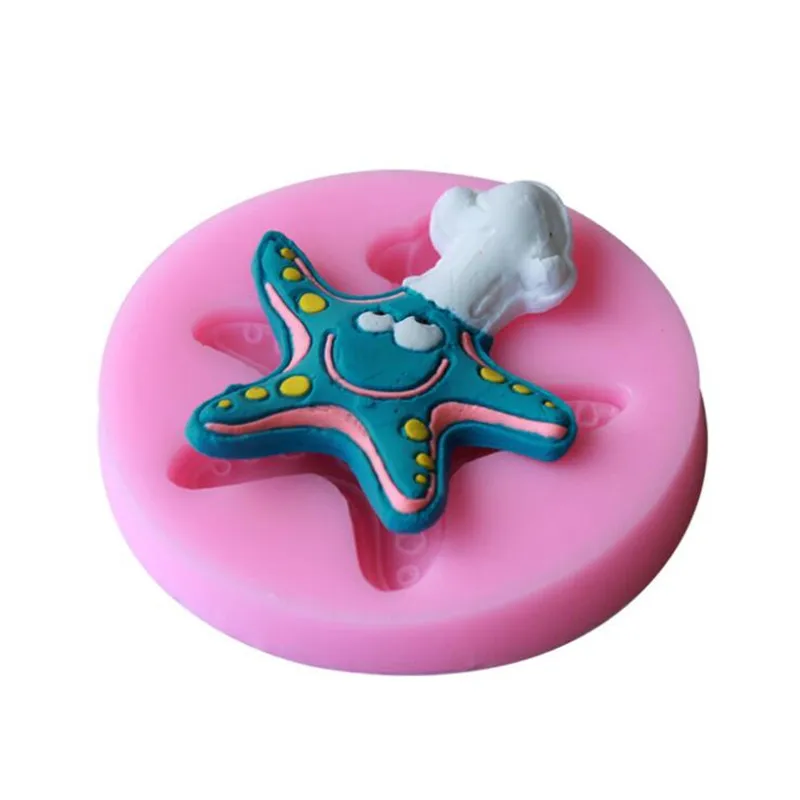 

Cake Decoration DIY Tools Cartoon Marine Sea Star Chef Liquid Silicone Cake Mold Chocolate Molds Pastry Mould Jello Pudding Ice