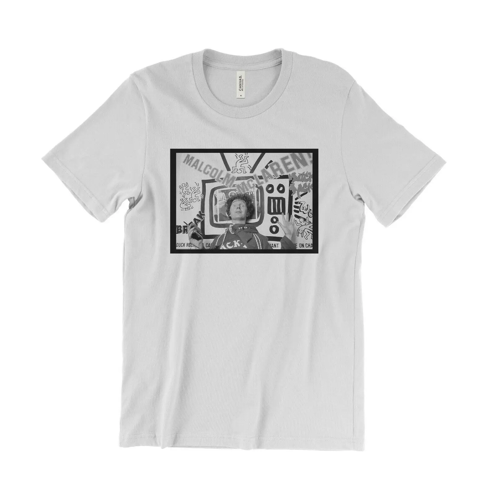 Малькольм Макларен Футболка-Кит Харинг дизайн утка рок буйвол девушки NYC |