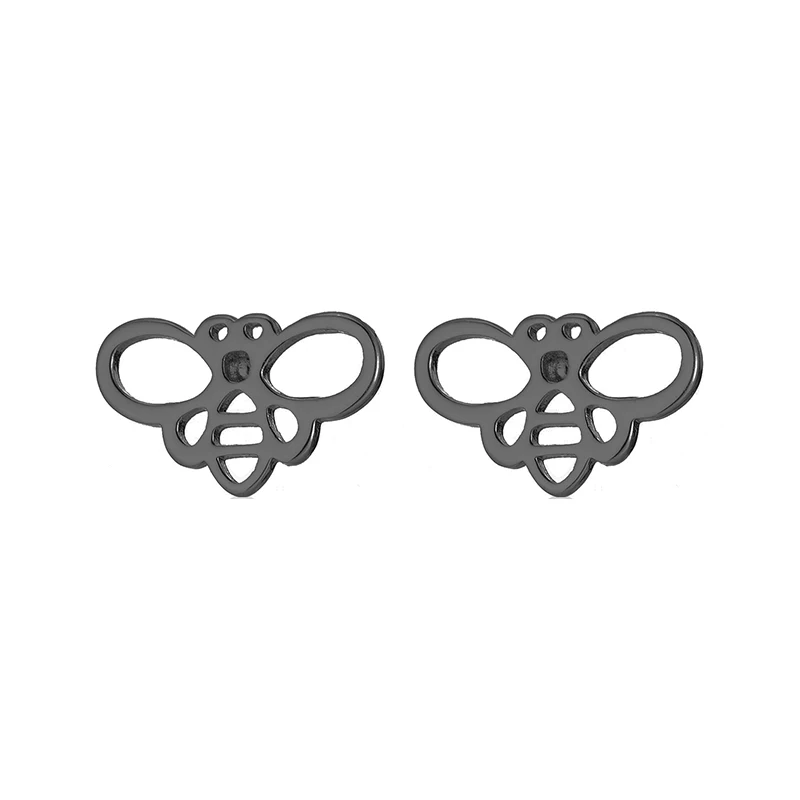 SMJEL Earrings For Women Cute Bee Stud Earings Korean Earring Ladies Girls Stainless Steel Jewelry 2020 | Украшения и аксессуары