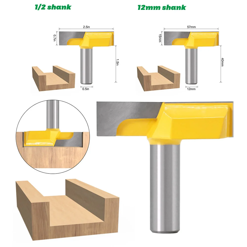 

CNC Spoil Board Surfacing Router Bit 1/2 Inch 12mm Shank Planing Router Bit Plate Flattening Woodworking Milling Drilling Tool