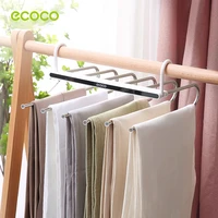 ecoco folding pants rack multifunctional hanger rod scarf holder towel bar for bedroom clothes tie storage rack storage tools
