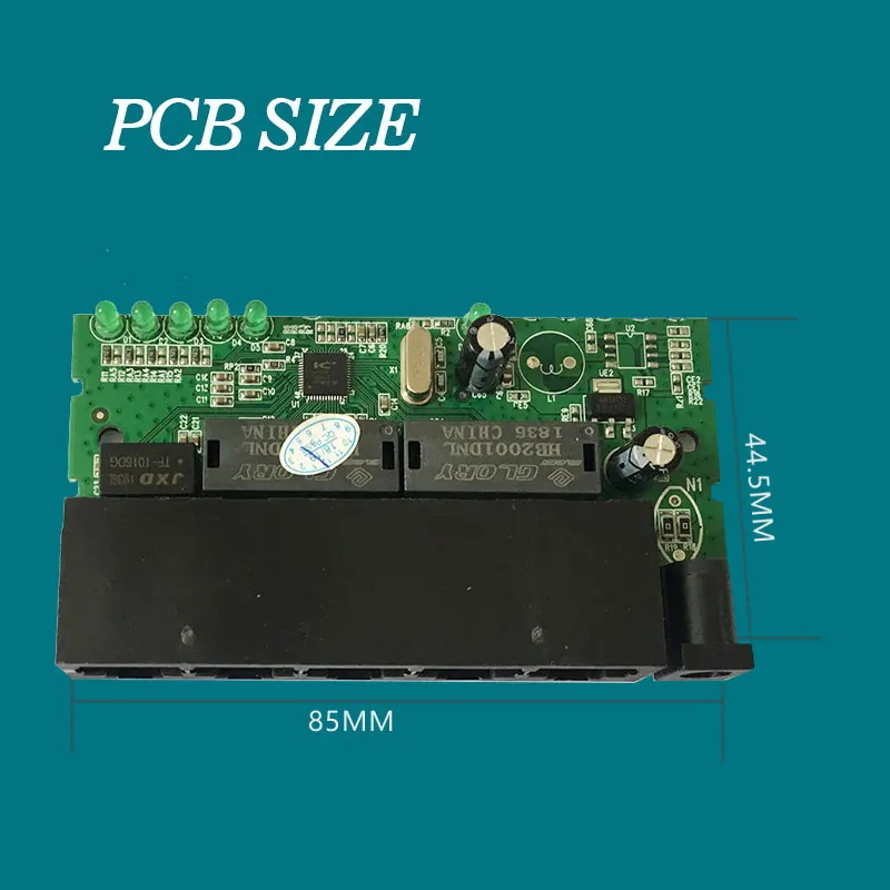 5 Порты и разъёмы Быстрый ethernet-коммутатор модуль PCBA концентратор Мини Размеры 88*44