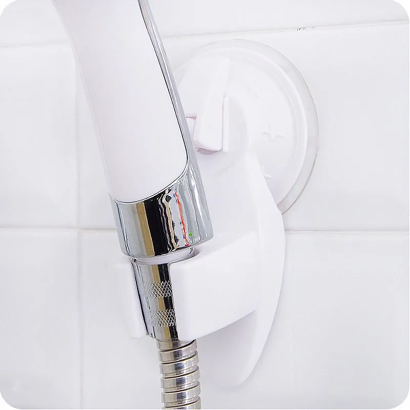 

Adjustable Shower Head Holder Bathroom Wall Mount Fixed Seat Shower Bracket With Sucker Strong Attachable Shower Bath Head Holde