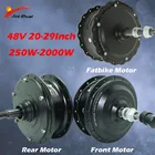 Высокоскоростной бесщеточный мотор-ступица для электровелосипеда, 48 В, 250-2000 Вт, 20-29 дюймов, фэтбайк, вилка 170-190 мм