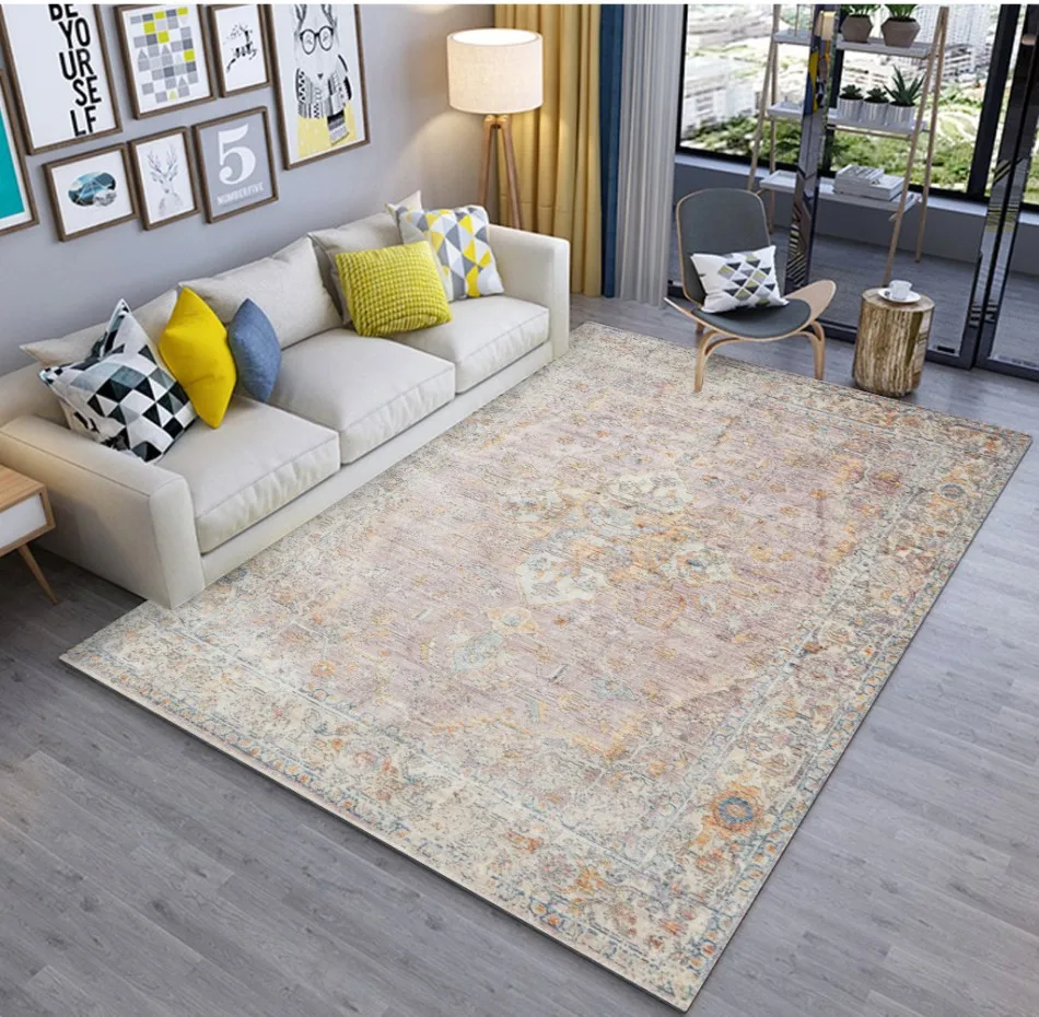 Европейский ретро минималистичный Роскошный узор абстрактный ковер для спальни