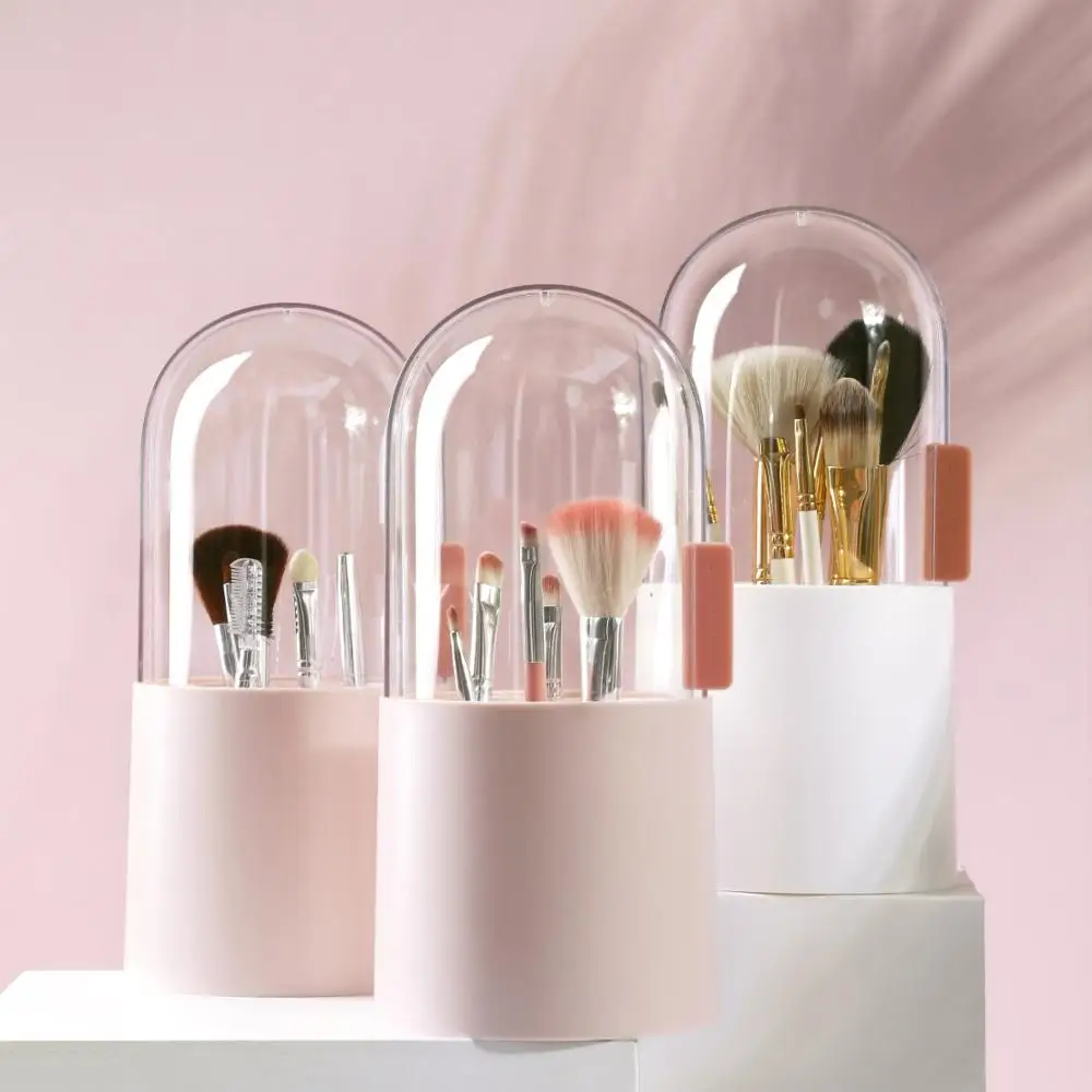 

Desktop Transparent Makeup Organizer Makeup Storage Box Case Cosmetic Jewelry Storage Container Brushes Holder Organizer Shelves