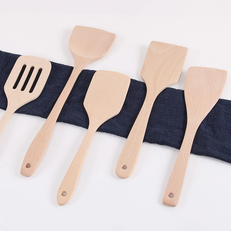 Деревянные инструменты для приготовления пищи набор длинной ручкой лопатка