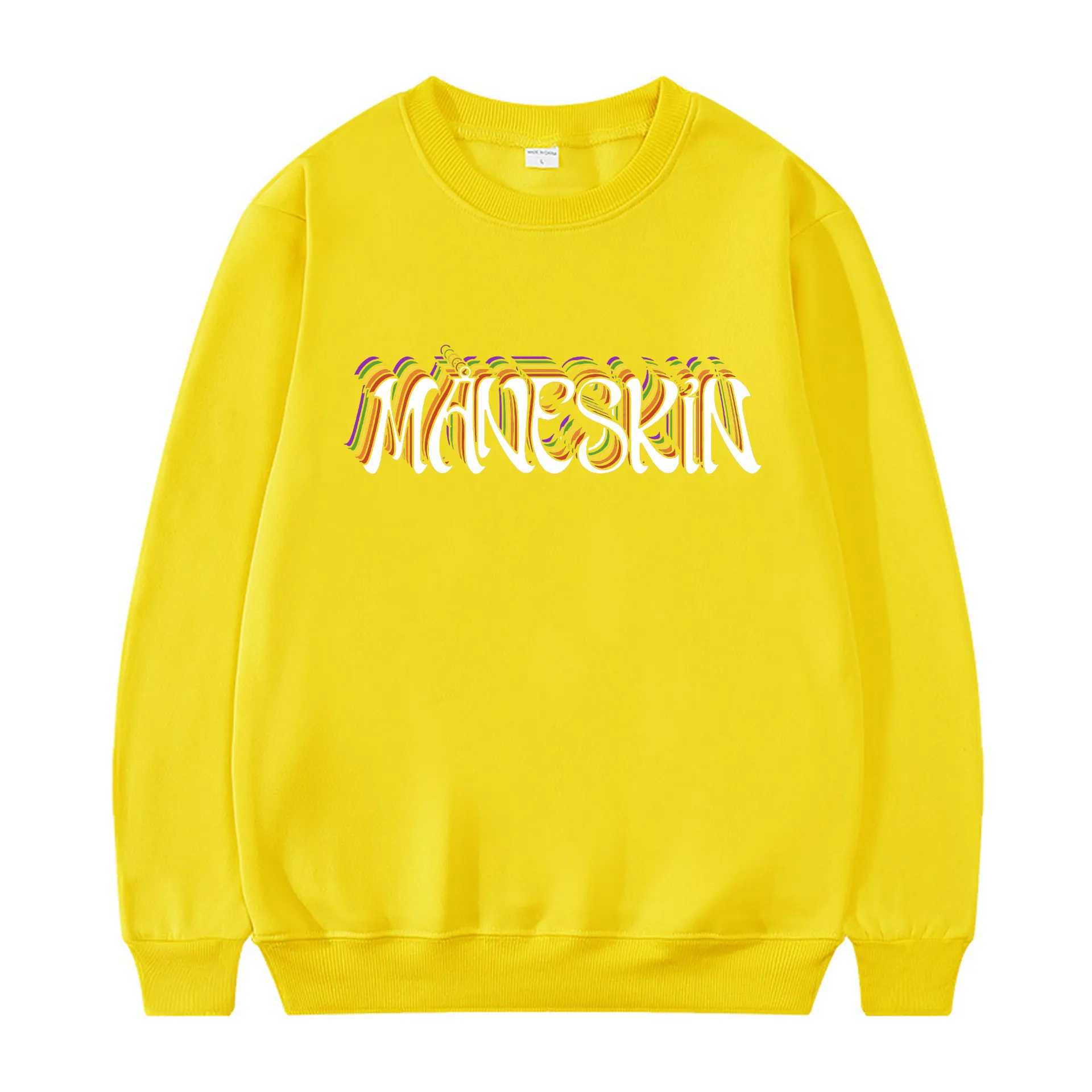 

2021 Hot New Maneskin Print Graphics Sweatshirt Hip Hop Sweatshirts Men Women Fashion Creativity Pullover Unisex Black Tracksuit