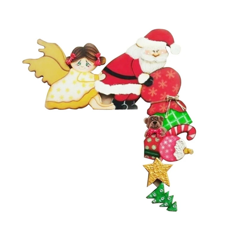 

Рождественское украшение для дверей смешной лес Санта олень для дверных рам, рождественские подарочные украшения