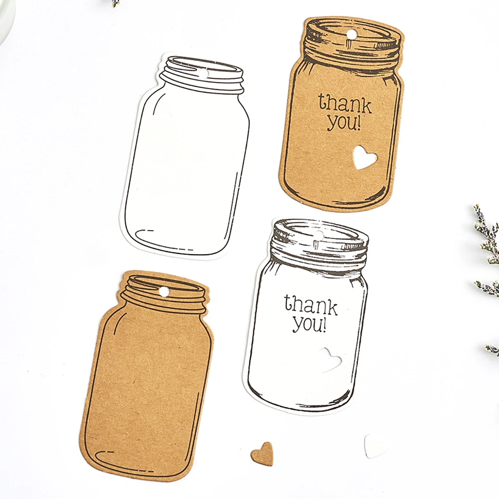 50 шт крафт бумага пустая Дрифт форма бутылки Висячие ценники спасибо подарок