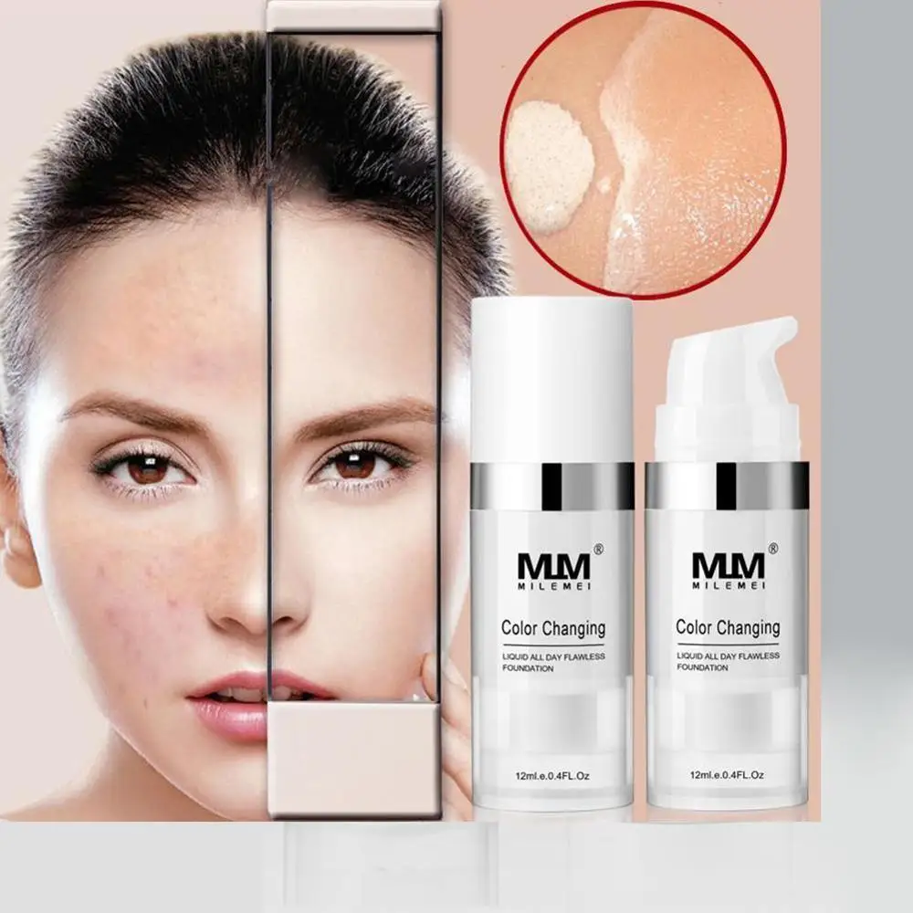 12 мл изменение цвета основа Жидкая Основа Макияж изменить на тон вашей кожи