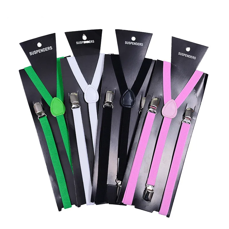 

Elastic Leather Suspenders Men 3 Clips Braces Vintage Mens Women Suspender For Trousers Wedding Suspensorio For Skirt