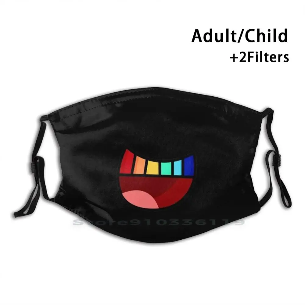 

Tekashi 69 : Rainbow Teeth Mouth Print Reusable Mask Pm2.5 Filter Face Mask Kids 69 6Ix9Ine 6Ix9Ine Rainbow Teeth Gooba