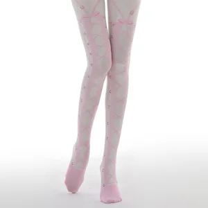 Милые розовые Колготки с рисунком; Прямая поставка; Носки