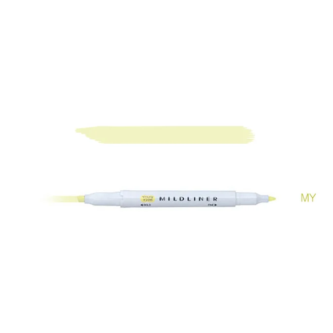 Zebra Mildliner хайлайтер двойной лайнер маркер ручка японский мягкий лайнер маркер ручка - Цвет: MY