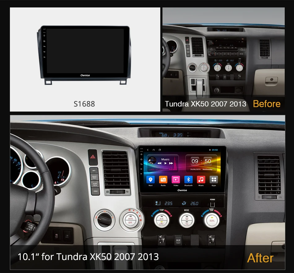 Автомагнитола Ownice Android 10 0 6G + 128G стерео для Toyota Tundra XK50 2007 2013 автомобильное аудио GPS
