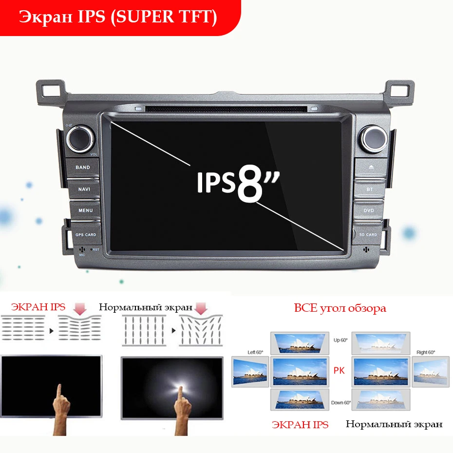 DSP ips 8 CORE 4G ram 64G Android 9,0 2 DIN Автомобильный dvd-плеер gps аудио для Toyota RAV4 Rav 4 2013- радио мультимедиа dvr obd2