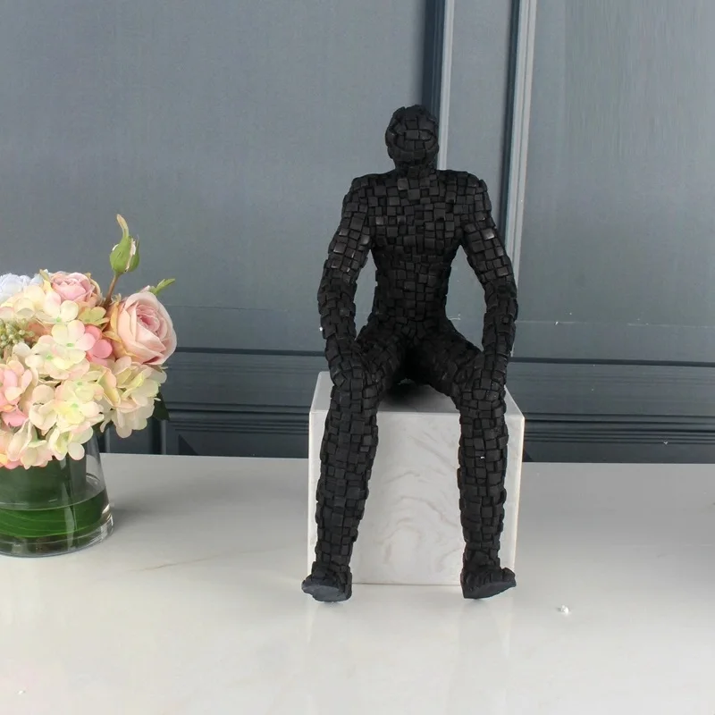 Современная роскошная статуя абстрактного истончика мозаичная Мужская