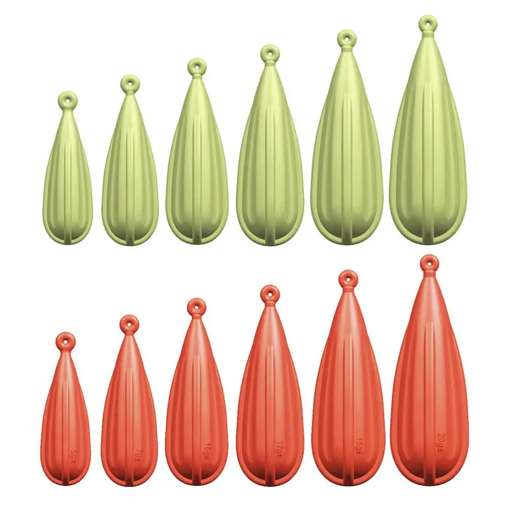 

6pcs Fishing Practice Plug PVC Luminous Rubber Casting Plug Improving Throwing Action Beginner Fishing Throwing Practice Tool