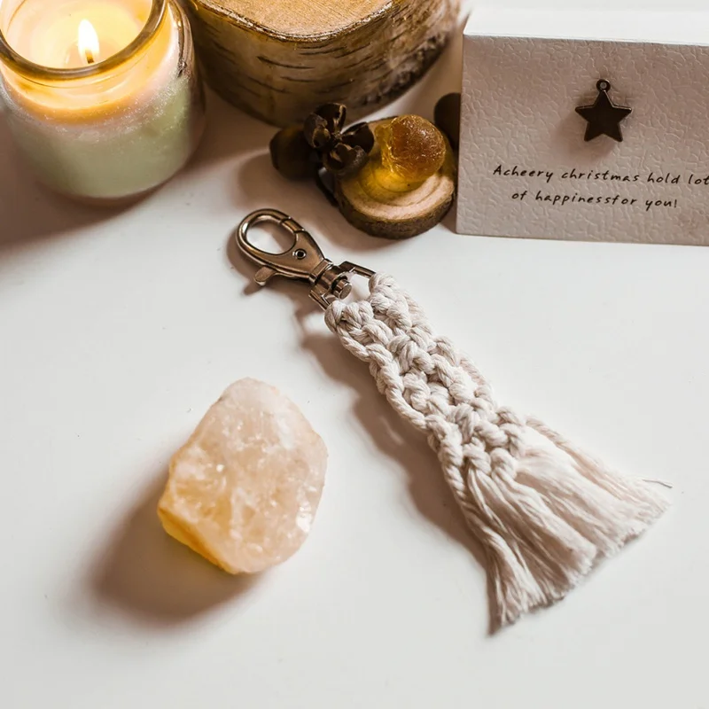 Макраме брелоки Бохо тканые сумки Амулеты с кисточками аксессуары ручной работы