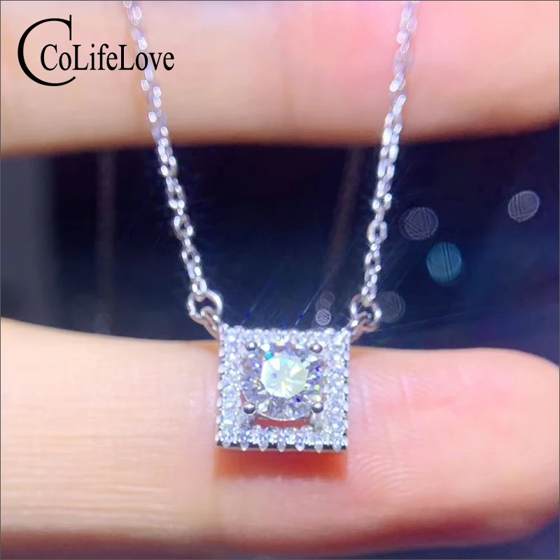 

Ювелирные изделия colife 0.5ct D Color Moissanite ожерелье для молодой девушки 5 мм Moissanite Серебряное ожерелье 925 серебро Moissanite ювелирные изделия
