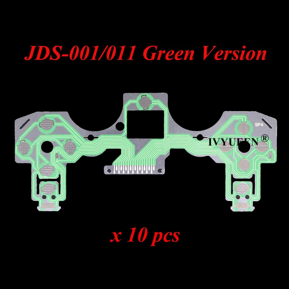 IVYUEEN 10 шт для Dualshock 4 PS4 DS4 PRO Slim проводящая пленка для контроллера пленка проведения пленка для клавиатуры гибкий кабель JDM 050 040 030 011 - Цвет: JDS JDM 001 Green