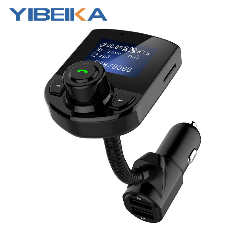 Набор для передачи FM para coche YIBEIKA 3.1A cargador de Пуэрто USB AUX аудио радио pantalla LCD