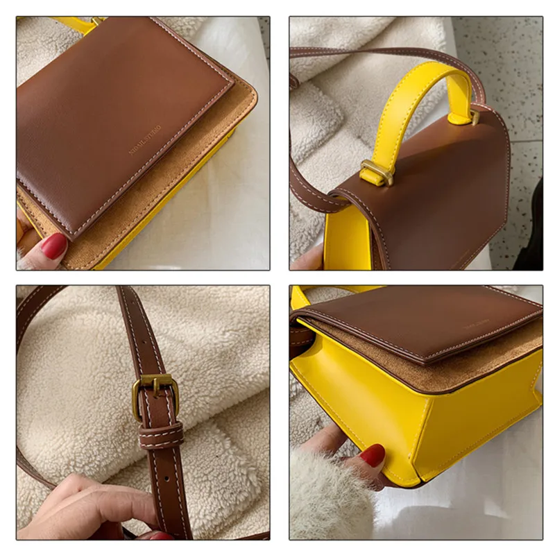 Женская сумка мессенджер Vento Marea маленькая винтажная с лоскутным клапаном из