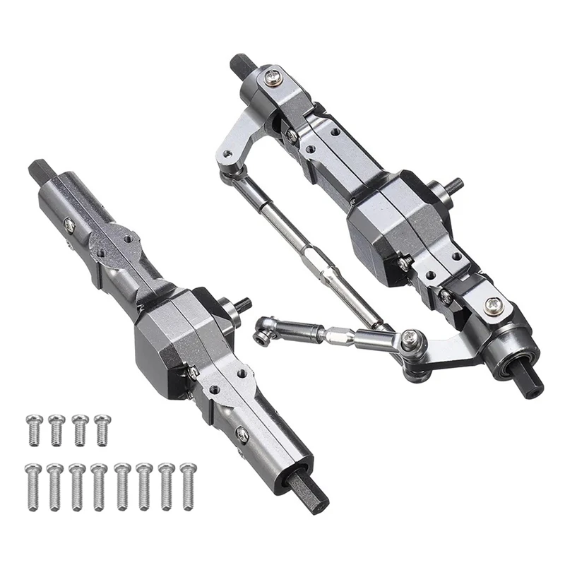 

for WPL C14 C24 C34 C44 B14 B24 1/16 RC Truck Car Upgrade Parts Accessories Metal Front & Rear Bridge Axle Gear Box