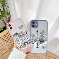 travelling world travel street painting color phone case for iphone x xs max xr 6s 7 8 plus se2020 11 12 13 pro max back cover