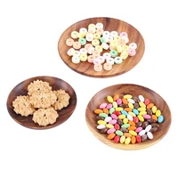 dessert plate acacia wood round fruit plate japanese style wooden tray household tableware tea trays simple snacks plate