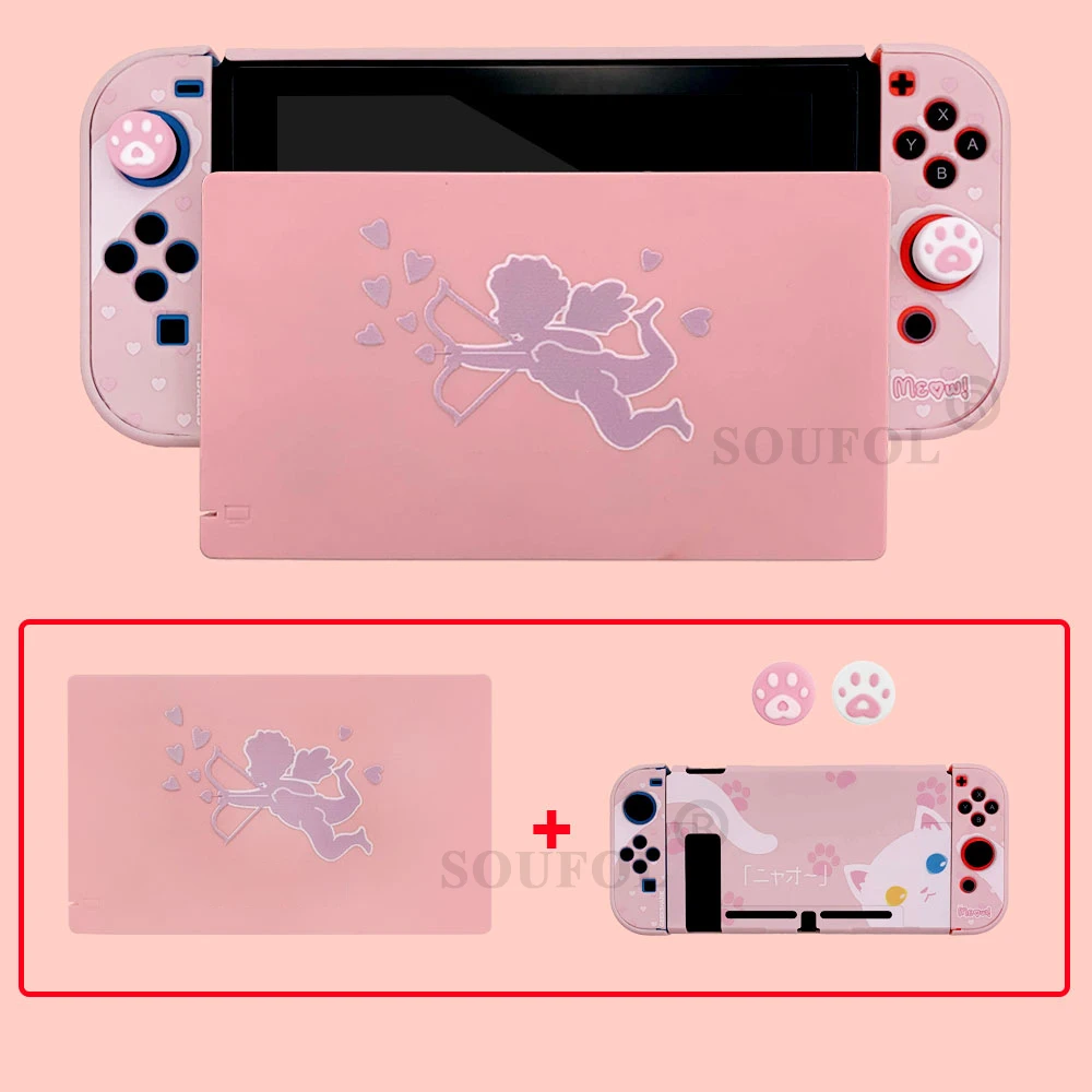 

2 в 1 Розовая ТВ док-станция ограниченной версии для переключателя консоли ТВ Стенд зарядное устройство для Nintendo переключателя с защитной кр...