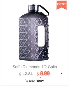 Soffe 2.2L большой Capcity 1/2 галлонов бутылка для воды Bpa бесплатно шейкер для протеина пластиковые спортивные бутылки для воды рукоятка тренажерный зал фитнес чайник